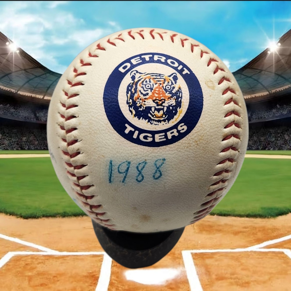 1988 Detroit Tigers Signed Baseball, 7 Signatures